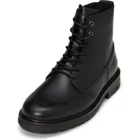 Marc O'Polo Schnürboots "Model Rony 3", Herren, Gr. 43, Synthetik, schwarz, Leder, unifarben, Schuhe Schnürboots, Schnürstiefelette, Boots mit Reißverschluss