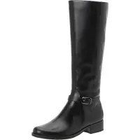 Caprice Stiefel , Damen, Gr. 42, Synthetik Textil, Varioschaft, schwarz, Leder, Schuhe Stiefel, Blockabsatz, Langschaftstiefel mit praktischem Innenreißverschluss, Topseller