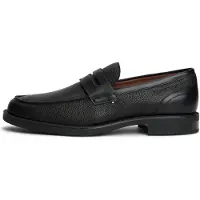 Tommy Hilfiger Slipper Lth Mix Dress Hilfiger Loafer FM0FM06087 Schwarz