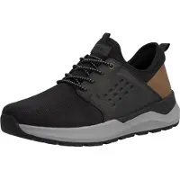 Rieker Slip-On Sneaker , Herren, Gr. 41, schwarz, Lederimitat, Textil, Schuhe Slip-On Sneaker, Slipper, Schlupfschuh, Halbschuh mit Kontrastbesatz