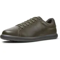 Camper für Herren. K101003-014 Lederschuhe Pelotas Soller dunkelgrün (44), Flach, Schnürung, Lässig