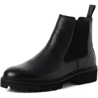 Tamaris Chelseaboots , Herren, Gr. 40, schwarz, Rindsleder, Basic, Schuhe Chelseaboots, Stiefelette mit praktishcem Innenreißverschluss, für Herren