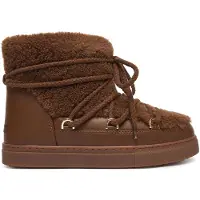 INUIKII für Damen. 1001.003.0282 Lederstiefel Curly braun (42), Flach, Schnürung, Lässig
