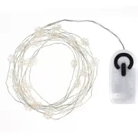 Sirius Lichterkette Nynne Snowflake 40 LED warmweiß innen 3,9 m batteriebetrieben transparent