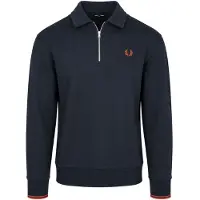 Fred perry Longsleeve Half Zip Poloshirt Navy
