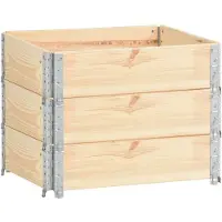 Syfax Paletten-Aufsatzrahmen 3 Stk. 60x80 cm Kiefer Massivholz