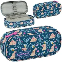 Astra | Federmäppchen Candy Bunny, 22 x 9 x 5 cm, verstärkt, wasserabweisend, praktischer Organizer