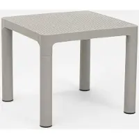 AHD Amazing Home Design Niedriger Tisch für Bar oder Garten Quadratisch 45x45 cm für Innen und Außen Aviat - Grau
