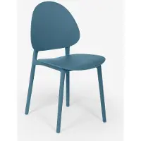 AHD Amazing Home Design Moderner Stuhl für Küche, Terrasse und Esszimmer aus Polipropylen - Gladys - Dunkel Blau