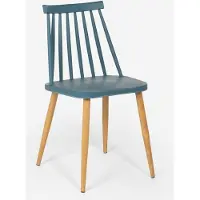 AHD Amazing Home Design Stuhl für Küche Esszimmer aus Polypropylen im klassischen Stil Toutou - Blau