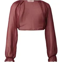 Vera Mont Bolerojacke "Bolero-Jacke mit gekräuseltem Ausschnitt", Damen, Gr. 42, rot (deep dahlia), Obermaterial: 100% Polyester PES., Jacken Bolerojacke