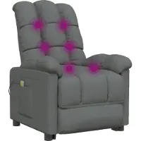 Syfax Massagesessel Dunkelgrau Stoff