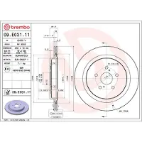 Brembo Bremsscheibe 09.E031.11, hinten, belüftet, 1 Stück