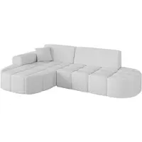 ALTDECOR Ecksofa in L-Form Livo-L1 - 252x173x79,5 cm Weiß - Corner Sofa Bett Eckcouch Couch Wohnlandschaft Cauchsofa
