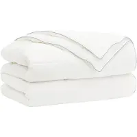 vidaXL Bettdecke TRIER 135x220cm 4 Jahreszeiten 140+220GSM Weiß