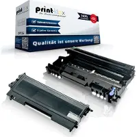 Print-Klex GmbH & Co.KG Kompatible Tonerkartusche & Trommel für Brother TN2000 & DR2000 DCP 7010 DCP 7010 L DCP 7020 DCP 7025 TN-2000 DR-2000 DR 2000 Farblos Schwarz - Office Plus Serie