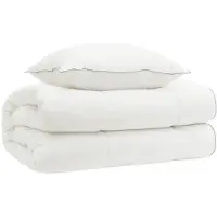 vidaXL Bettdecke und Kissen Set 2 stk. 137x200 cm 4 Jahreszeiten Wolle