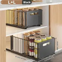 StarTech.com Ausziehbarer Schrank-Organizer - 2er-Set groß - 2 Etagen - Verstellbar - Stahl - Mit Schubladen - Für Küche und unter die Spüle