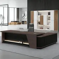 Sonstiges L-förmiger Schreibtisch mit Stauraum 140x60x75cm Schwarz-Weiß
