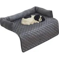Markenlos Hundematte für Sofa - Orthopädisches Hundebett mit seitlichen Wänden