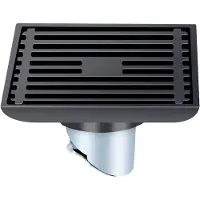 OEM Vierkante vloerafvoer 10 x 10 cm, inklusive Deodorant und Insektenschutz, ideal für Badezimmer, Küche und Balkon