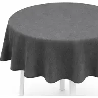 BC-Agentur Bestlivings Gartentischdecke ( Ø140cm / Anthrazit ) Weichschaum – wetterfeste Outdoor Tischdecke mit Paspelband, rutschfest & abwischbar – ideal für Garten, Balkon & Terrasse