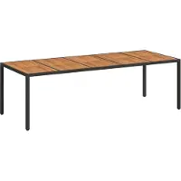 Syfax Gartentisch Schwarz Poly-Rattan