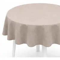 BC-Agentur Bestlivings Gartentischdecke ( Ø160cm / Taupe ) Weichschaum – wetterfeste Outdoor Tischdecke mit Paspelband, rutschfest & abwischbar – ideal für Garten, Balkon & Terrasse