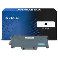 PrintAbout Toner kompatibel mit Brother TN-2120 XL - Schwarz - Extra hohe Kapazität