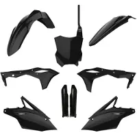 Polisport Mx Kawasaki Kx250f 17-20 90715 Plastikbausatz Schwarz Schwarz One Size