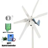 StarTech.com Windkraftanlage 3000W - Horizontale Windturbine für Haus - 12V Off Grid Inselanlage - 6 Nylonrotorblätter - Drehstrom Permanentmagnetgenerator - MPPT Hybridregler