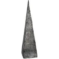 Goliat Schwarzer und silberner konischer Sisal-Weihnachtsbaum, 40 cm