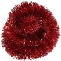 Goliat Rote Weihnachtsbaumkette aus Metallfolie, 5 cm x 2 m - POLNISCHES PRODUKT -