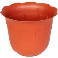 Goliat Blumenförmiger Gartentopf 18 cm - Ziegelrot