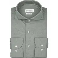 Profuomo Japanese Knitted Hemd Melange Grün