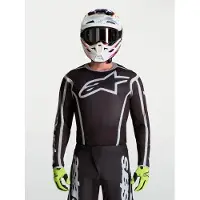 Alpinestars Fluid Apex V2 Herren MX Jersey schwarz, L