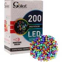 Goliat Mehrfarbige Weihnachtsbaumbeleuchtung mit 200 LEDs, inklusive zusätzlicher Außensteckdose (Schutzart IP44), netzbetrieben, 995 cm