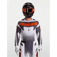 Alpinestars Techstar Swan Lilac Motocross-Trikot – Grau/Rot/Lila – Größe M