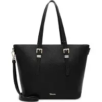 Tamaris Shopper "Shopper TAS Mareen", Damen, Gr. B/H/T: 41cm x 28cm x 12cm 0, schwarz (schwarz 100), Polyester, Taschen Shopper