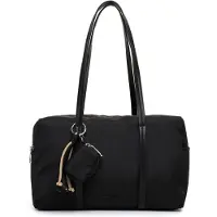 Tamaris Shopper "Shopper TAS Maggie", Damen, Gr. B/H/T: 39cm x 23cm x 17cm 0, schwarz (schwarz 100), Polyester, Taschen Shopper