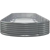 Syfax Hochbeet Verzinkter Stahl 523x140x36 cm Grau