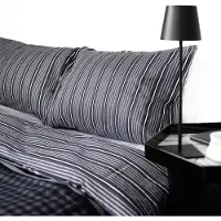 COFI Bettwäsche mit kariertem Muster aus 100% Baumwolle mit Decken- und Kissenbezug 200x220 cm