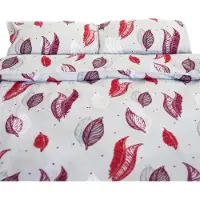 COFI Fleece Bettwäsche mit Federmotiv - Kuschelig und Weich aus 100% Polyester 200x200 cm
