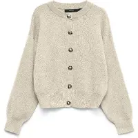 Vero Moda Strickjacke "VMNOELLA LS O-NECK CARDIGAN BOO" Materialmix