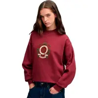 Superdry für Damen. W2012721A Sweatshirt Crest Loose bordeauxrot (M), Lässig, Baumwolle