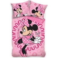 Carbotex Disney Minnie Mouse Bettwäsche Set 135 x 200 cm Baumwolle, 2 teilig