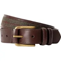 Hackett London für Herren. HM4100084 Ledergürtel Horse N Hound olivgrün (38), Lässig, Klassisch