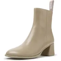 Camper für Damen. K400798-009 Leather Kora ankle boots in beige (36), Leder, 5 bis 8 cm, Keine, Lässig