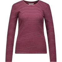 Selected Damen Tops & T-Shirts Slwanna Ls Crew Neck Tee Str Noos - Bordeaux - Größe XL