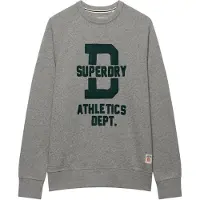 Superdry für Herren. M2014553A Graues Sweatshirt ?Felt Applique Relaxed? (M), Lässig, Baumwolle